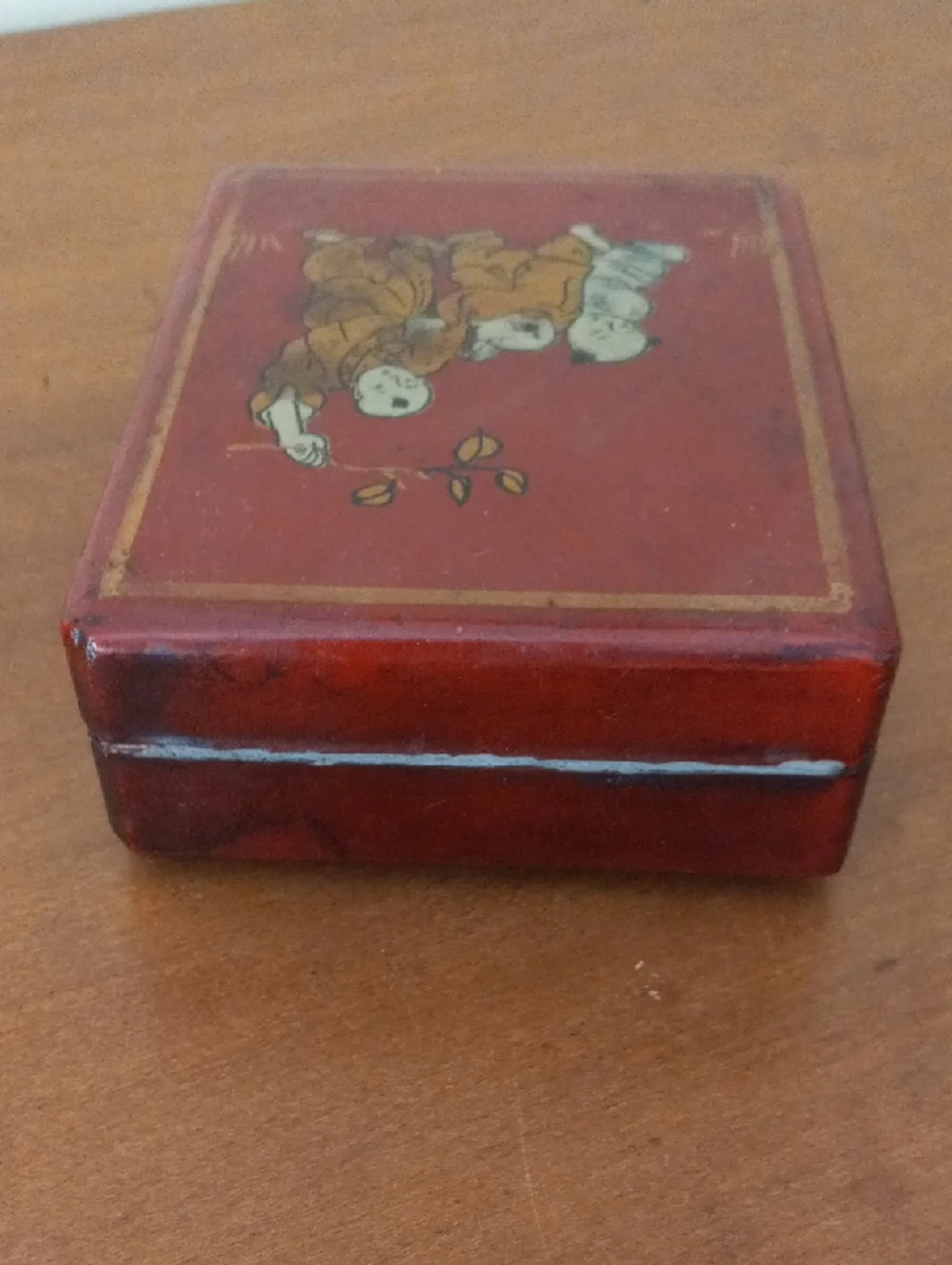 Handpainted Chinese Rosewood Trinket Box - Picture 5 of 8
